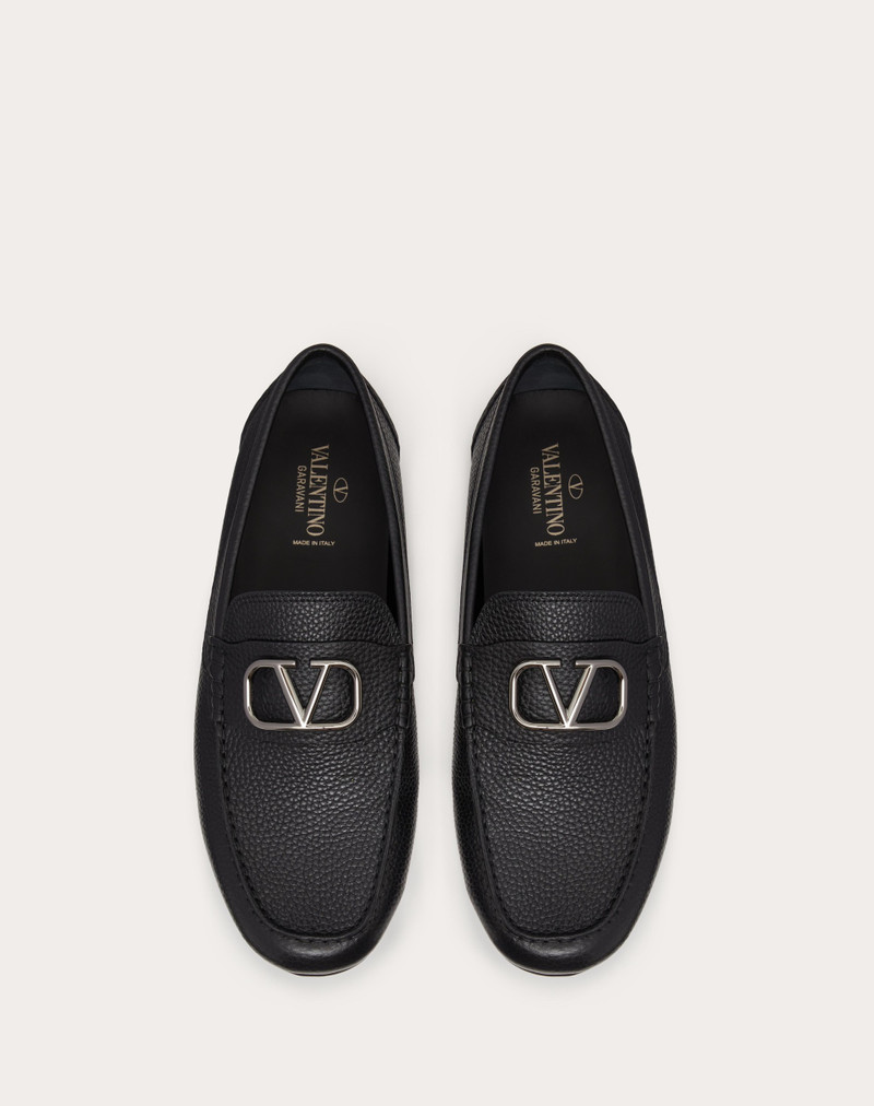 VLOGO SIGNATURE GRAINY CALFSKIN DRIVING SHOE 4
