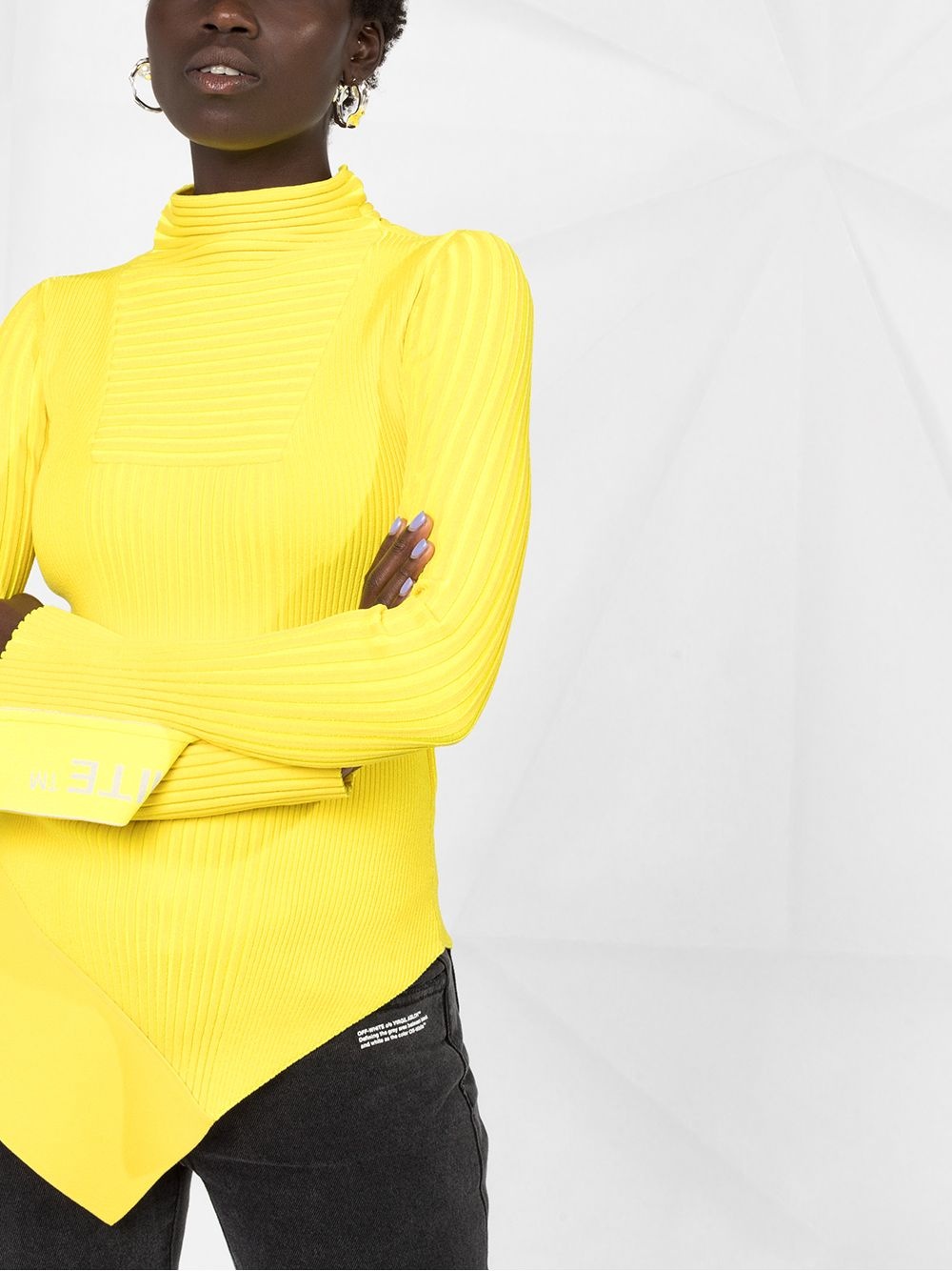 asymmetric knitted top - 3