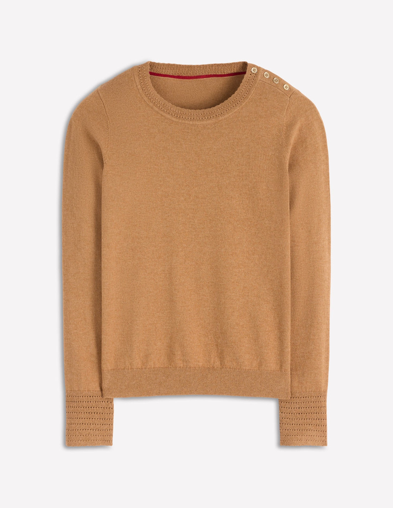 Briony Stitch Sweater-Camel Melange 8