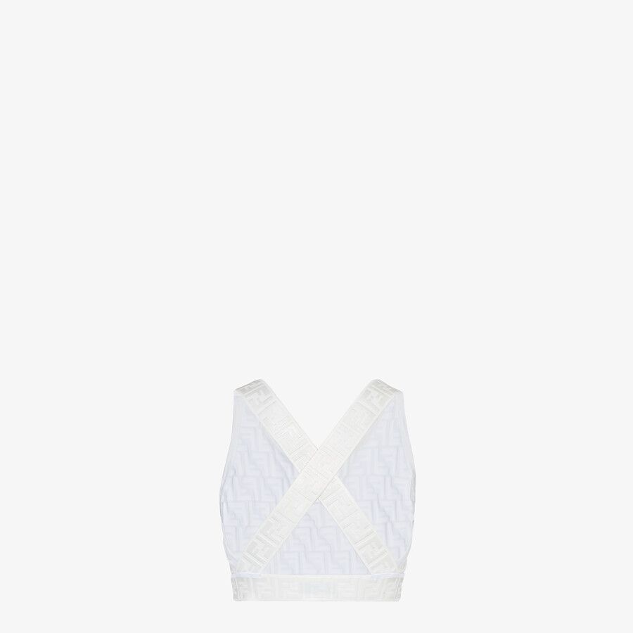 White tech fabric top - 2