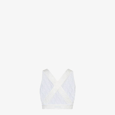 FENDI White tech fabric top outlook