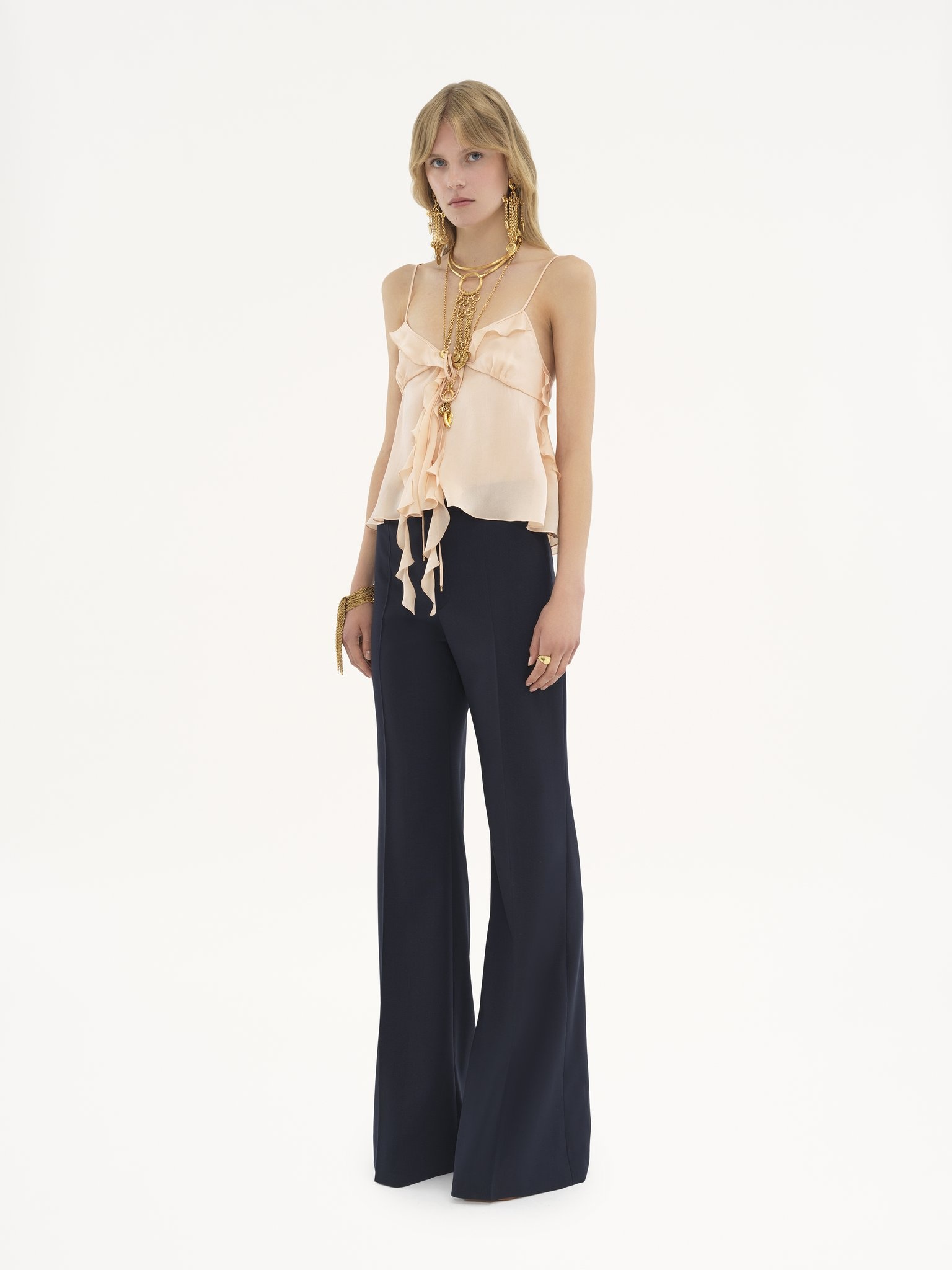 パンツ Chloe Stretch Wool Flared Trousers Chloé Flare Pants In Stretch Wool | Chloé CA