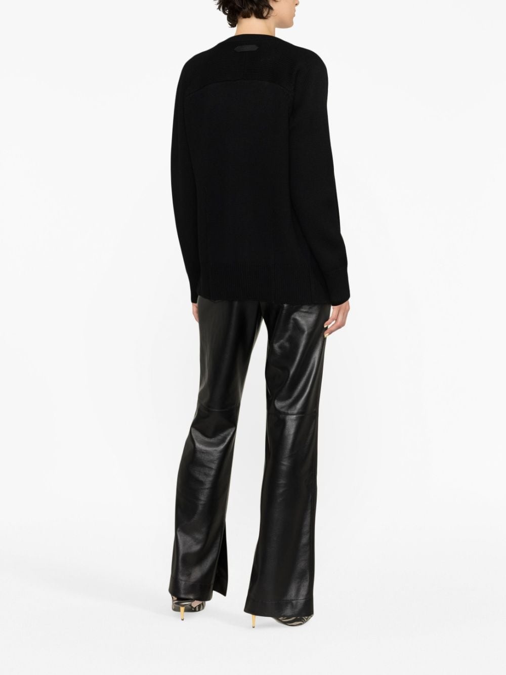 zip-up virgin-wool cardigan - 4