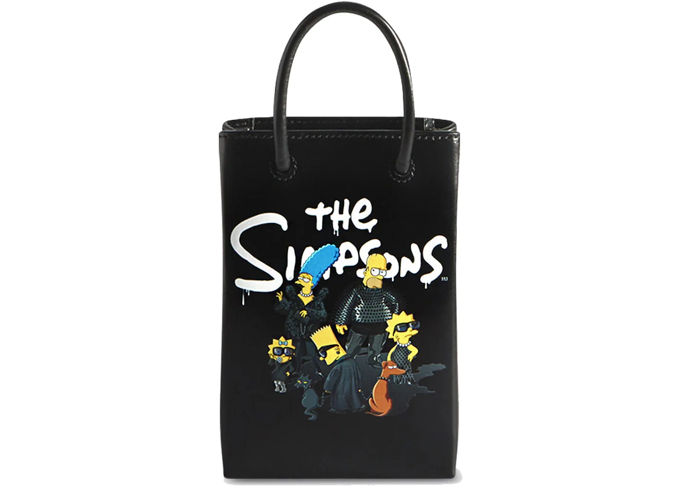 Balenciaga x The Simpsons Mini Shopping Bag Black - 1
