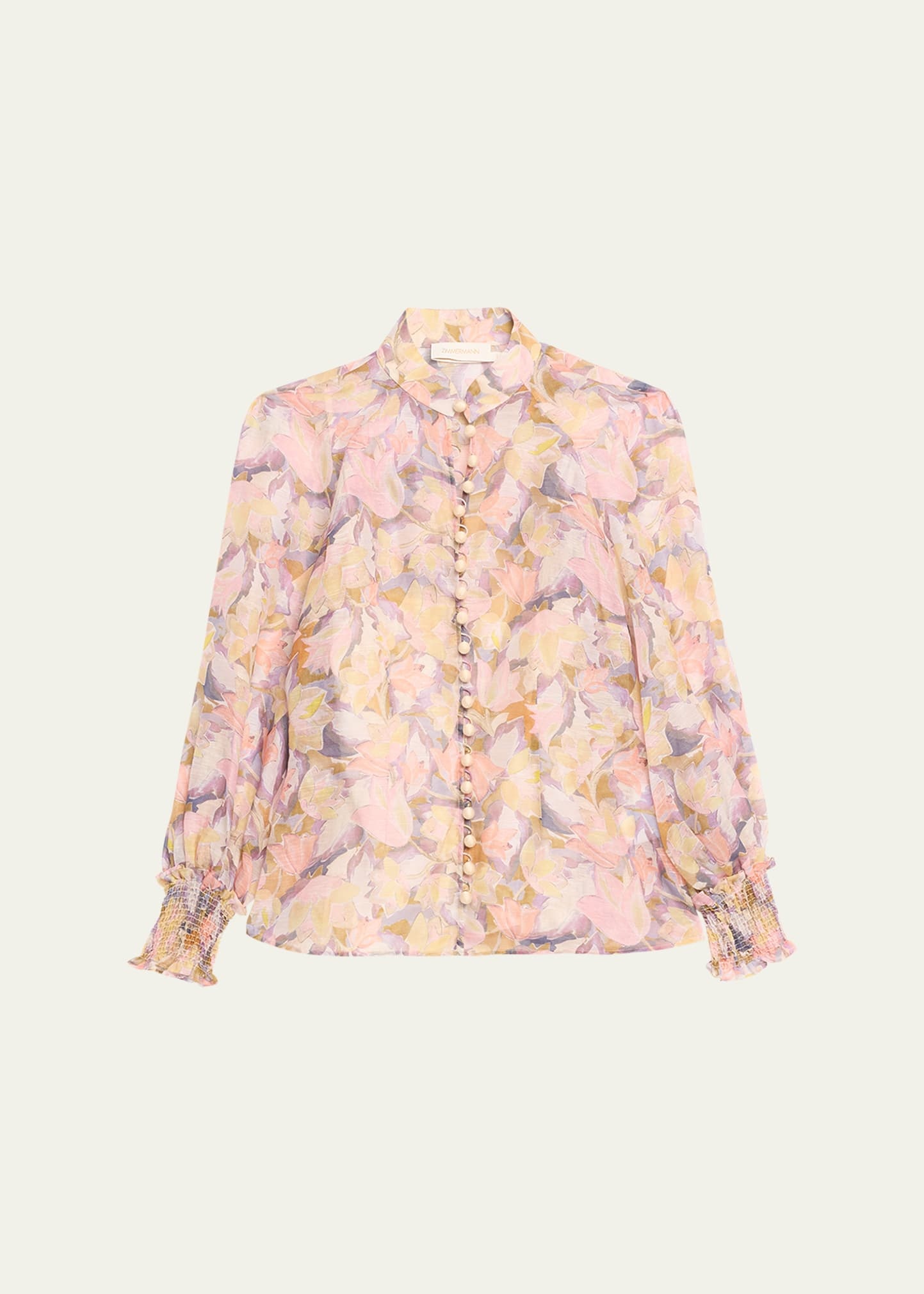 Illustration Buttoned Blouse - 1