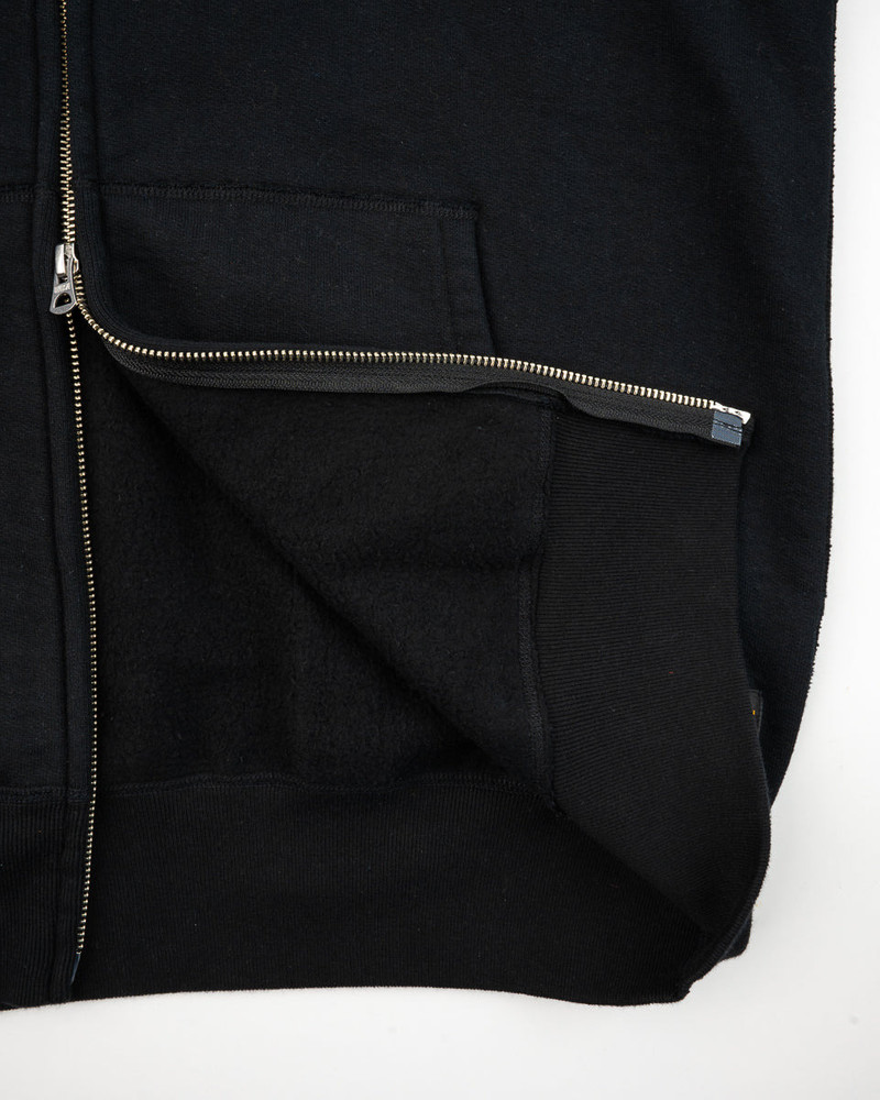 IHSW-80L-BLK PRINTED 14OZ ULTRA HEAVYWEIGHT LOOPWHEEL COTTON ZIPPERED HOODIE - BLACK 8