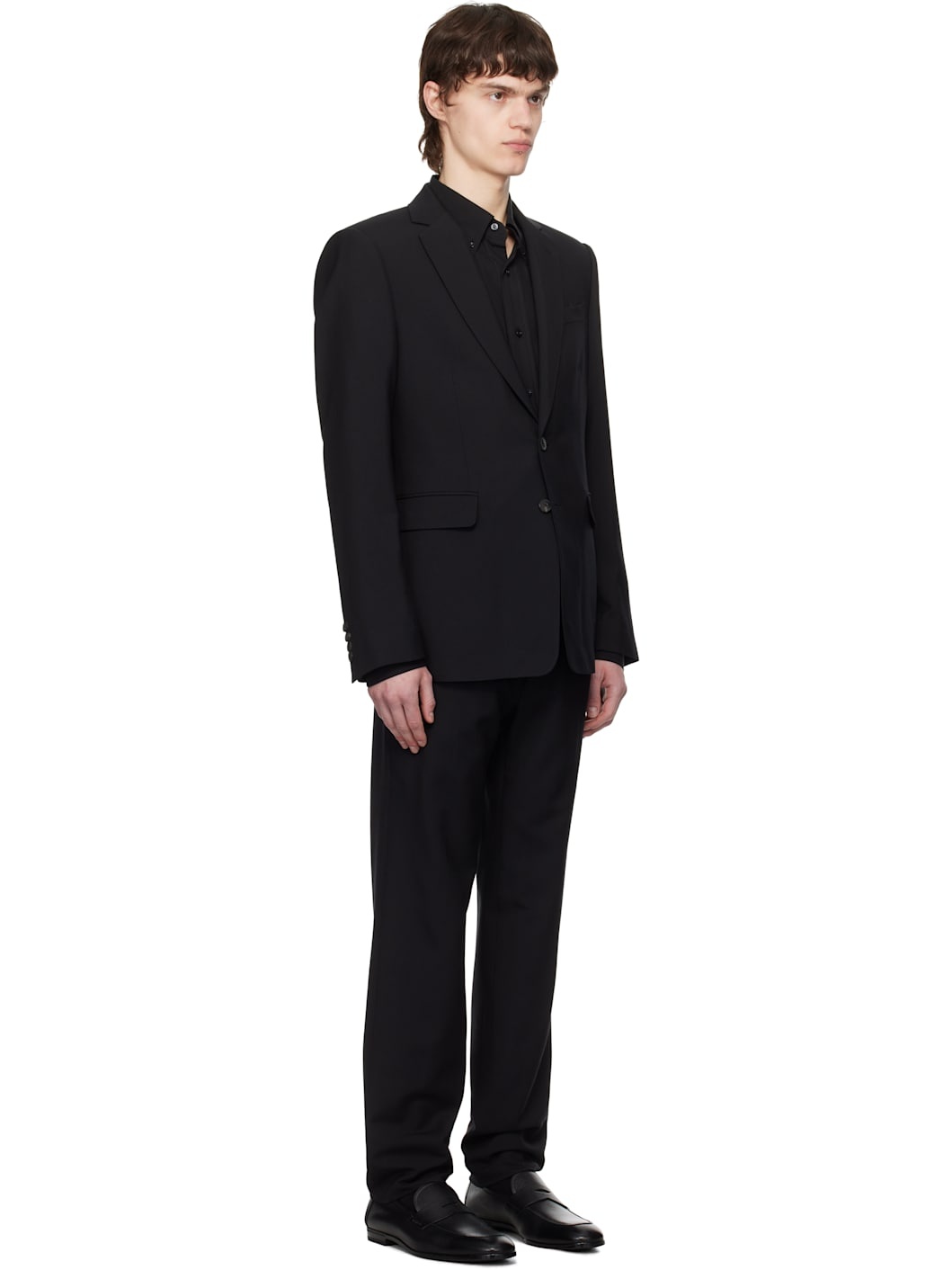 Black Single-Breasted Suit - 2