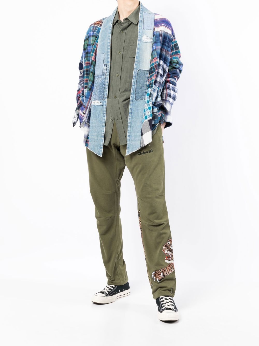 tiger-motif track pants - 2