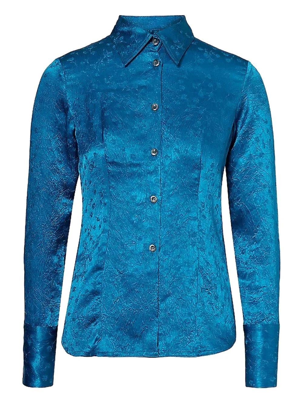 crinkled-finish shirt - 1