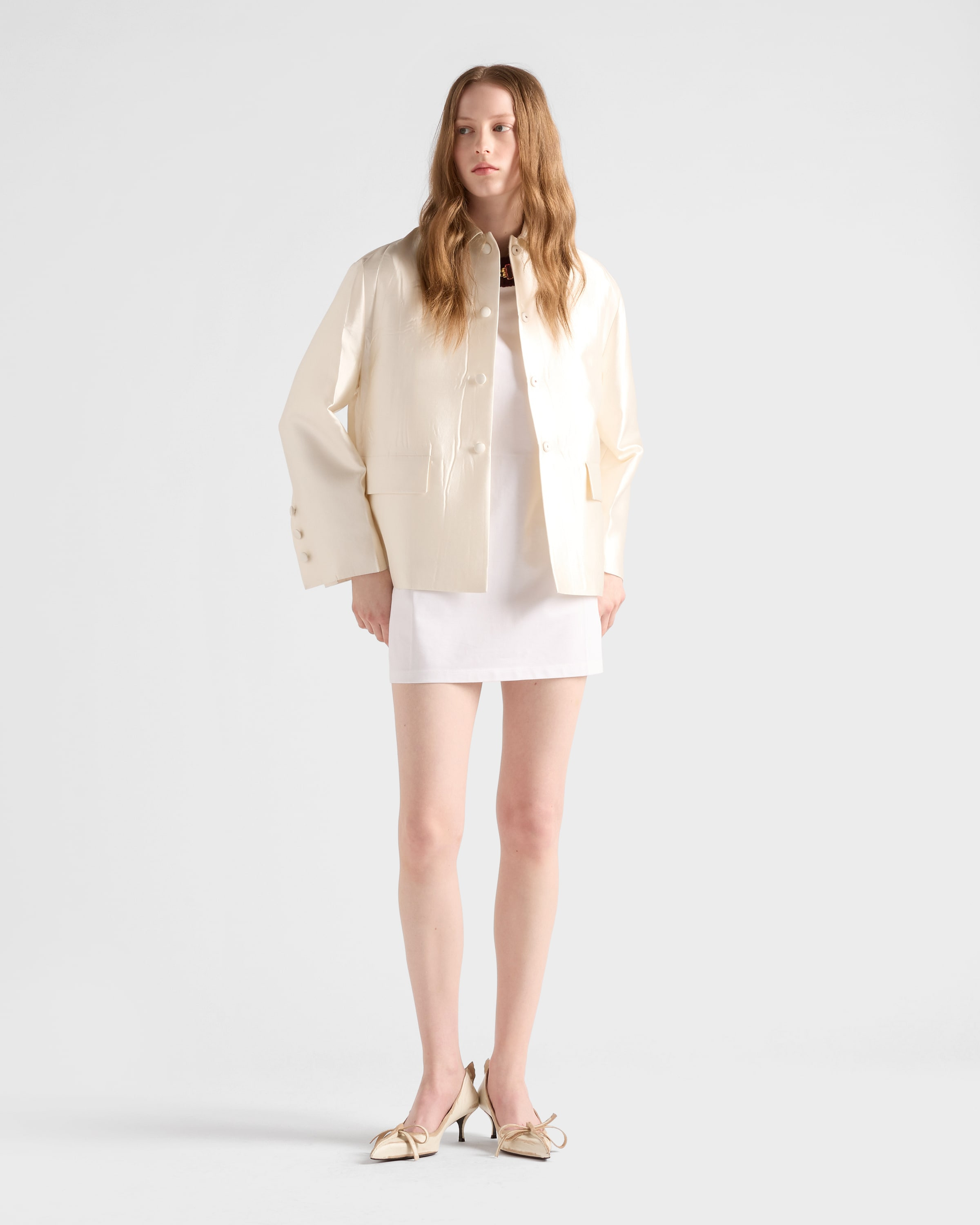 Single-breasted silk and wool jacket - 2