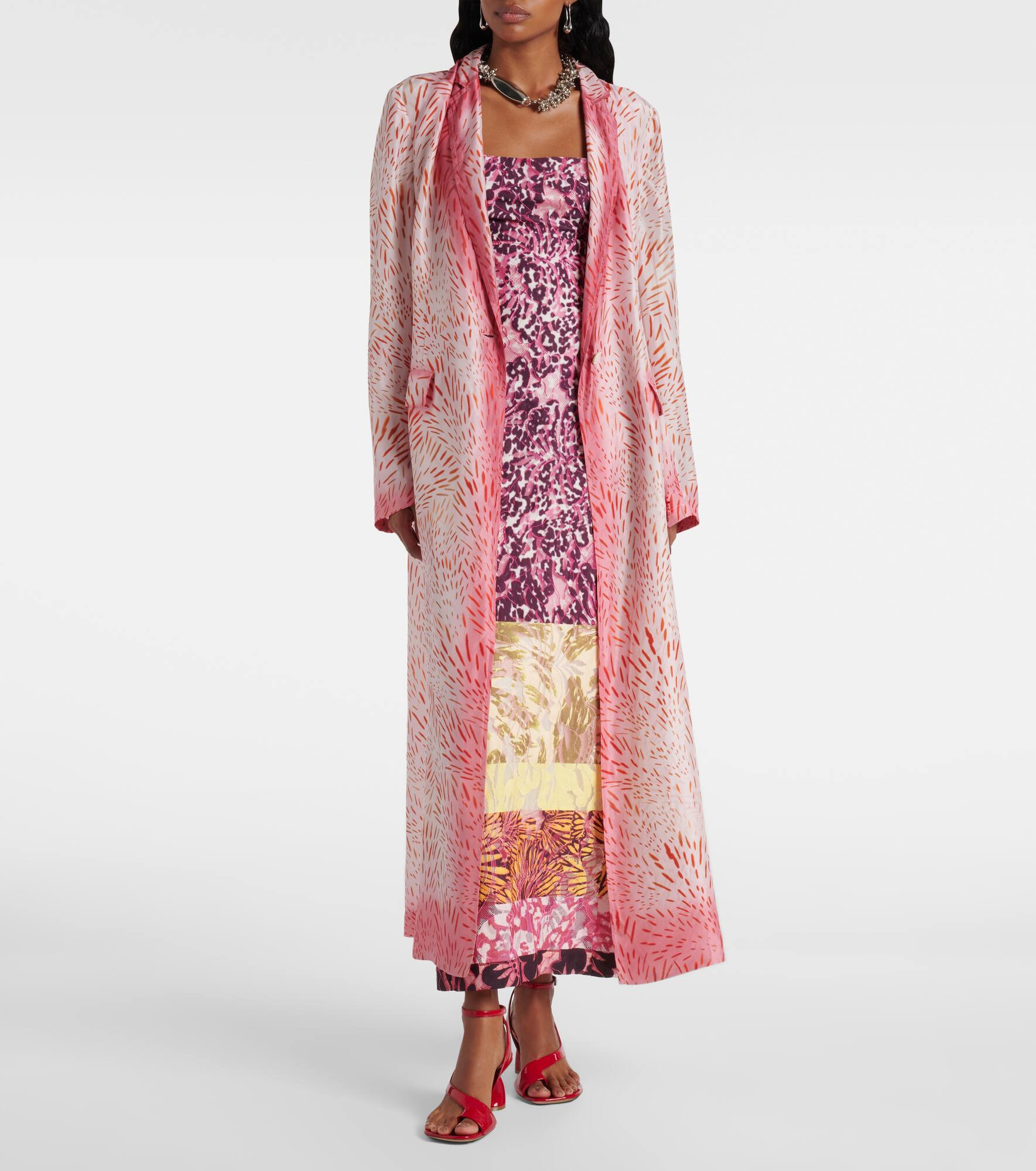 Printed silk coat - 2