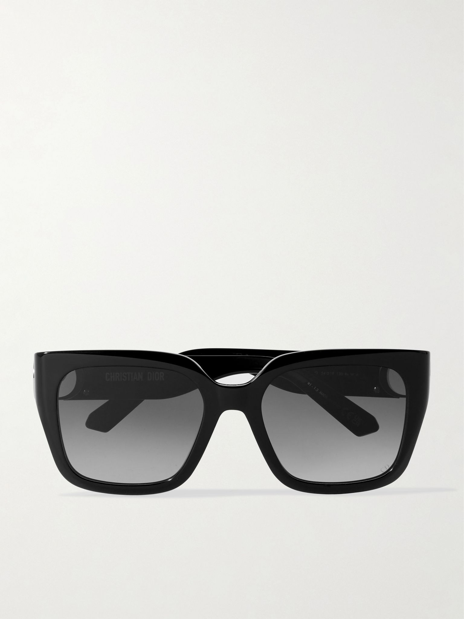 30Montaigne S8U oversized cat-eye acetate sunglasses Black - 1