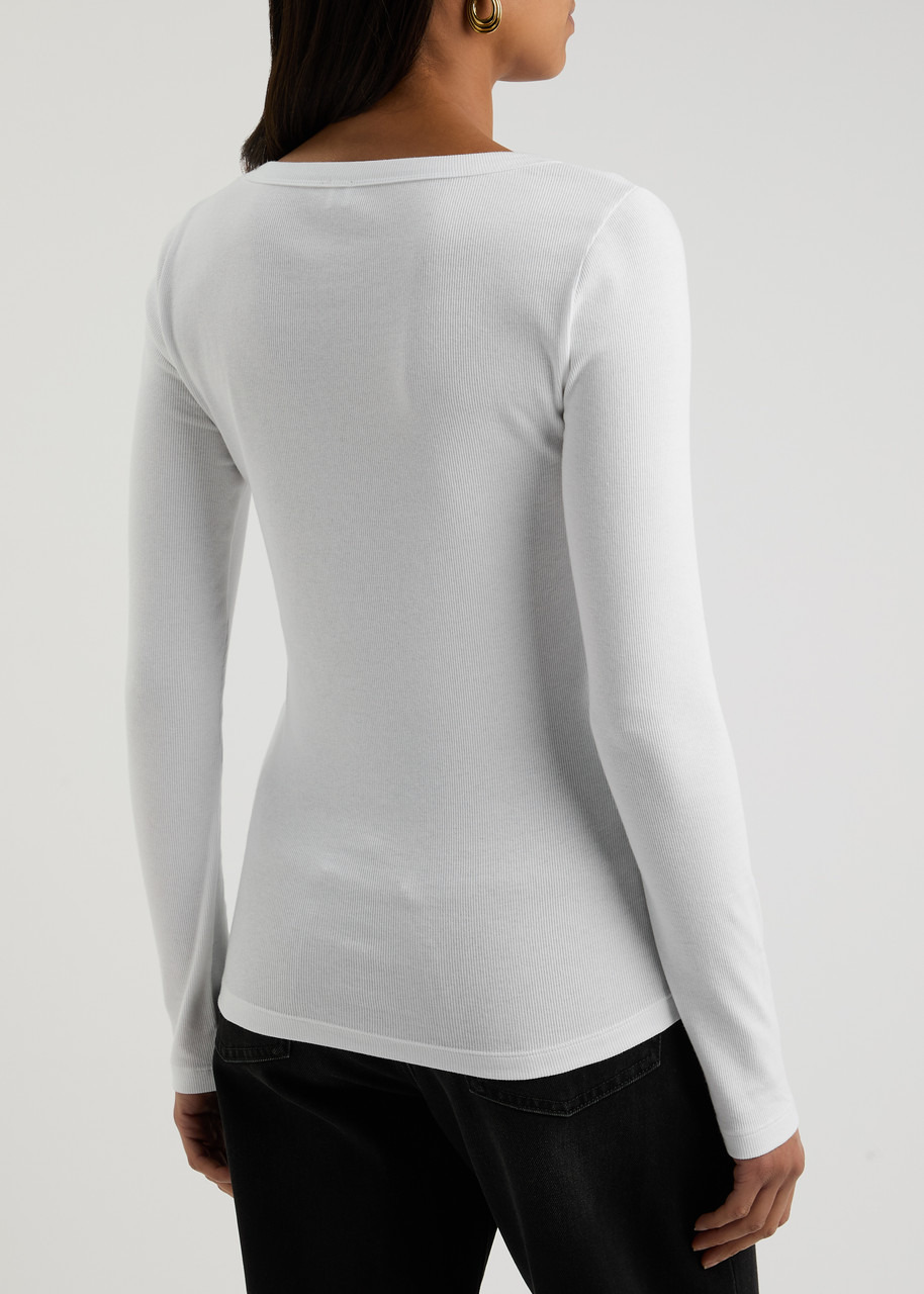 Toteme Ribbed Stretch-cotton top - 3