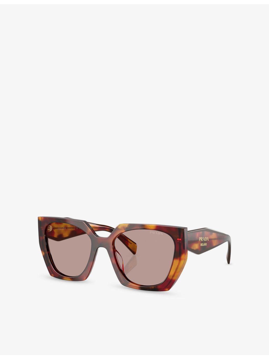 PR 15WS Rectangle-Frame Tortoiseshell-Effect Acetate Sunglasses - 2