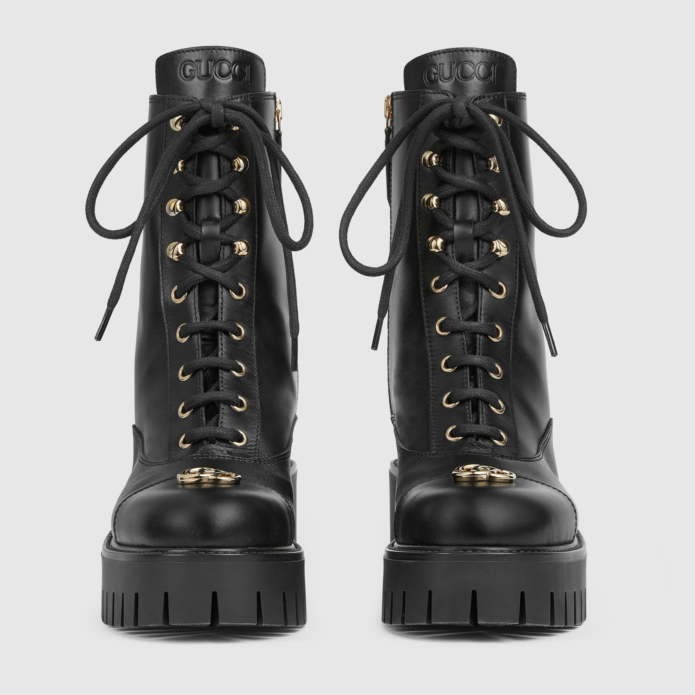 Women's lace-up ankle boot with GG - 4