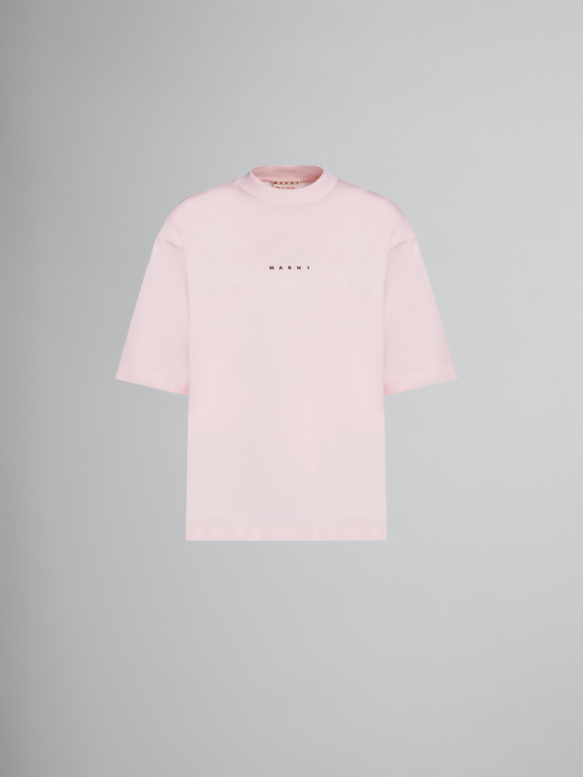PINK T-SHIRT WITH LOGO PRINT - 1
