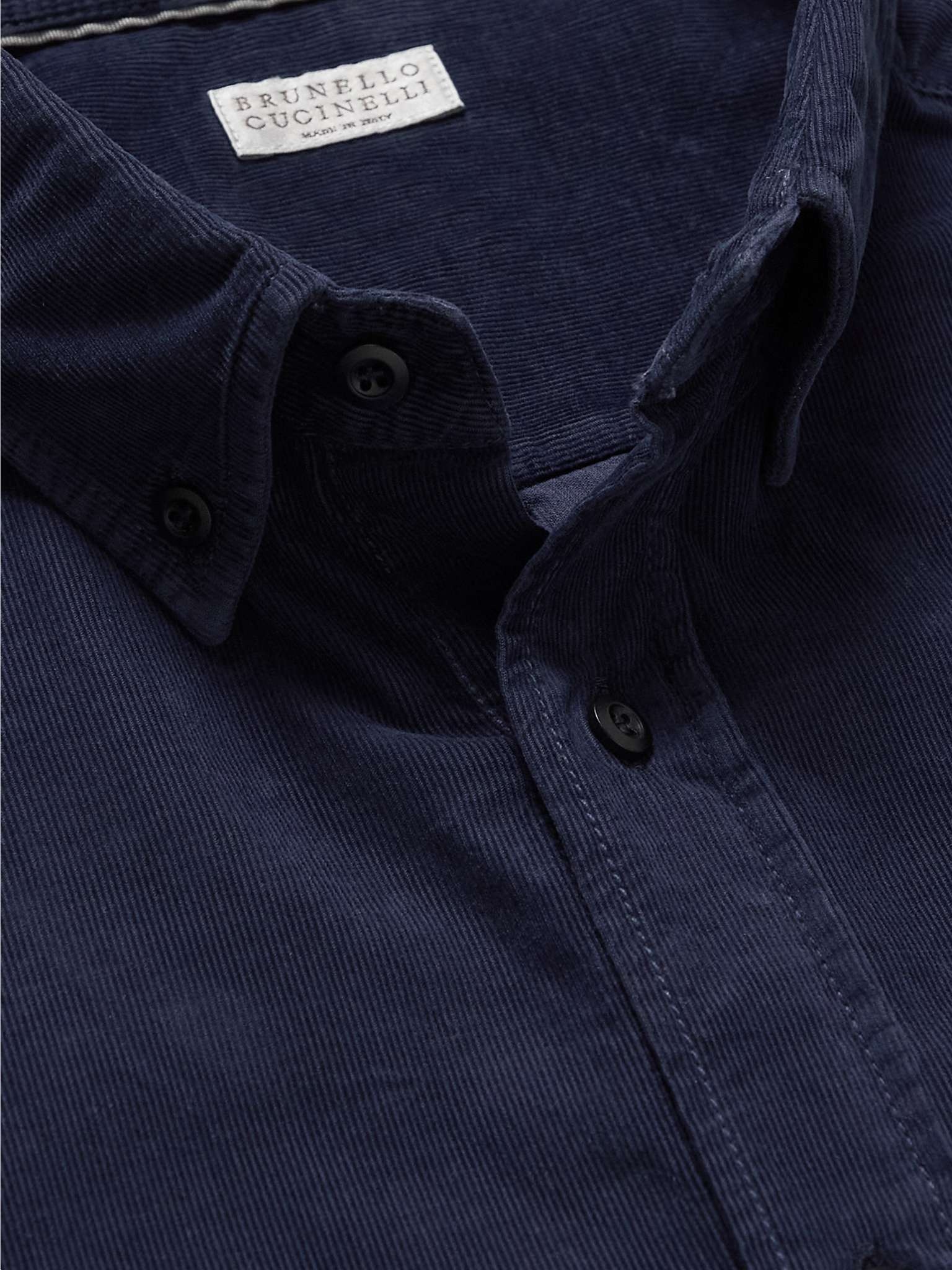 Button-Down Collar Cotton-Needlecord Shirt - 5