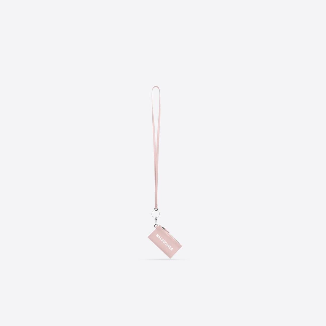 Men's Cash Card Case On Keychain in Pink - 1