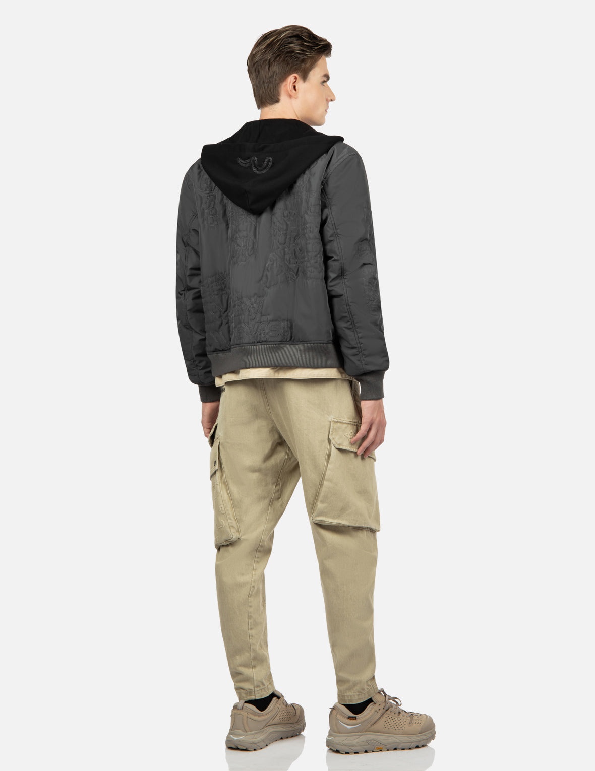 Multi Logo Embroidery Mock 3-in-1 Padded Bomber Jacket - 4