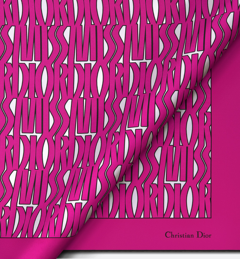 Miss Dior Allover 90 Square Scarf 6