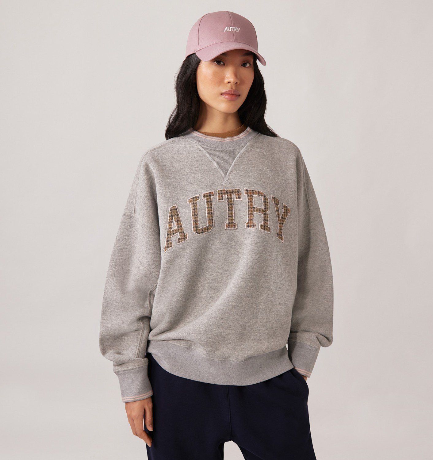 COLLEGE CHECK SWEATSHIRT WOMAN - 2