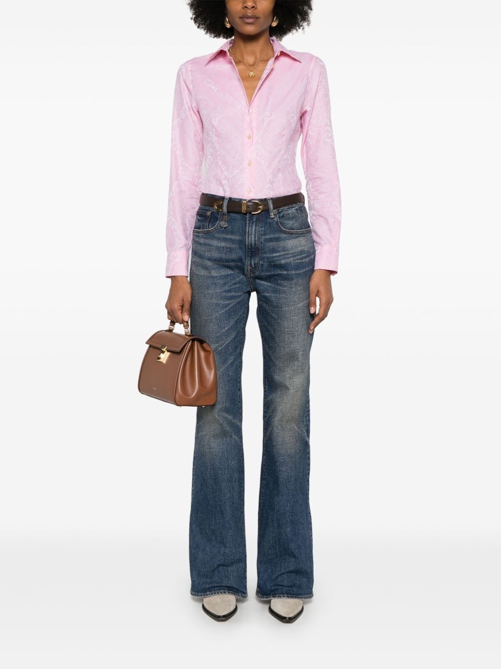 paisley-jacquard shirt - 2