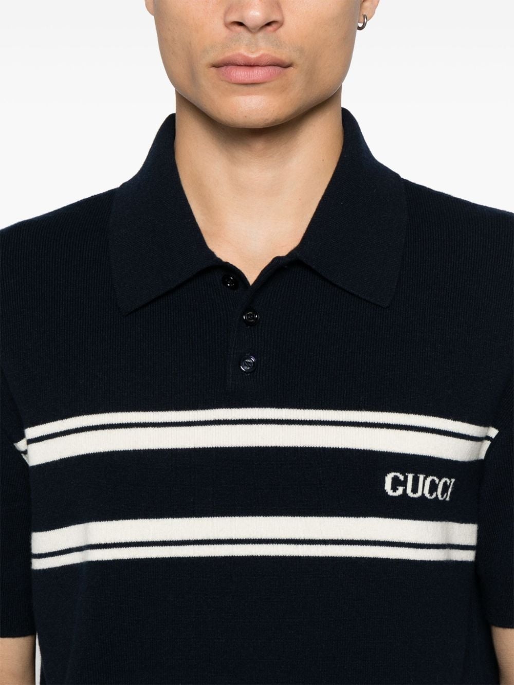 logo-jacquard polo shirt - 4