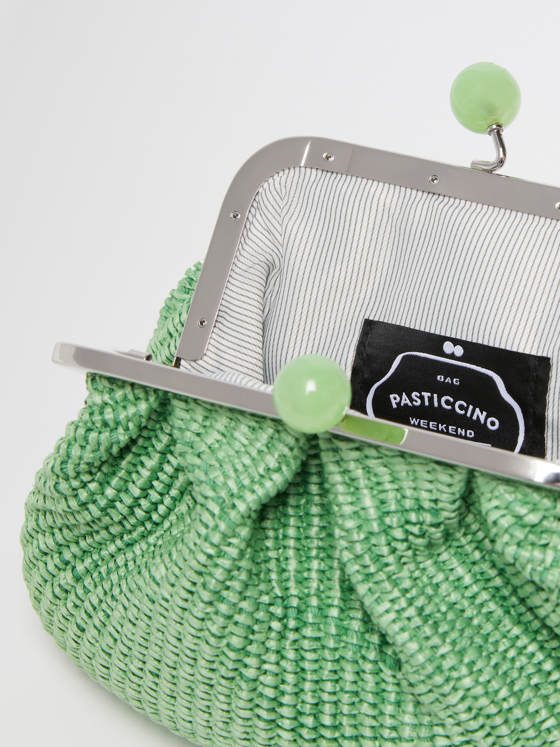 PALMAS Small raffia-effect Pasticcino Bag - 6