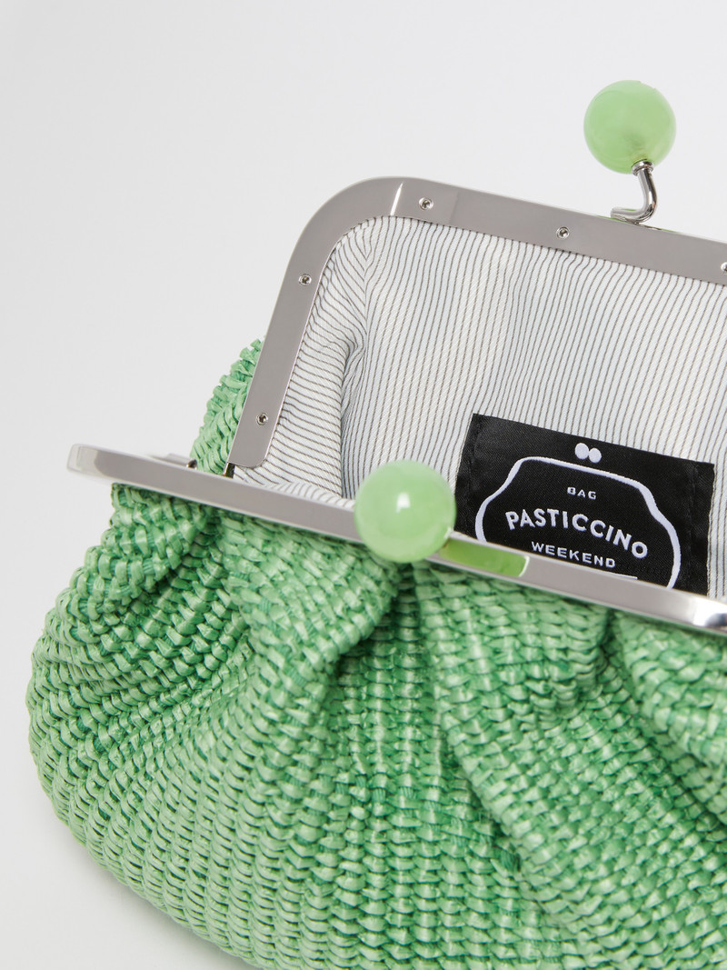 PALMAS Small raffia-effect Pasticcino Bag 6