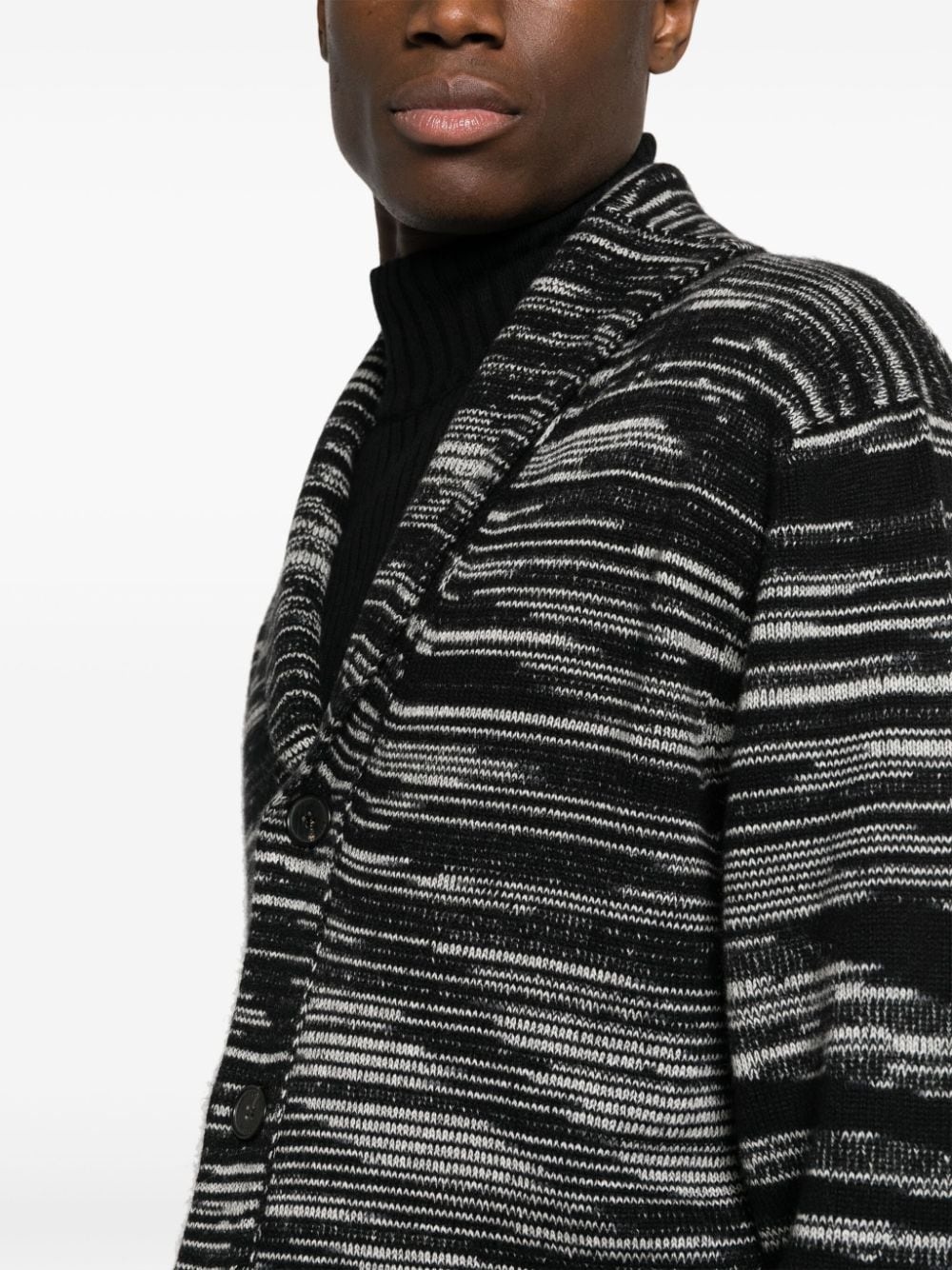 striped cashmere cardigan - 5