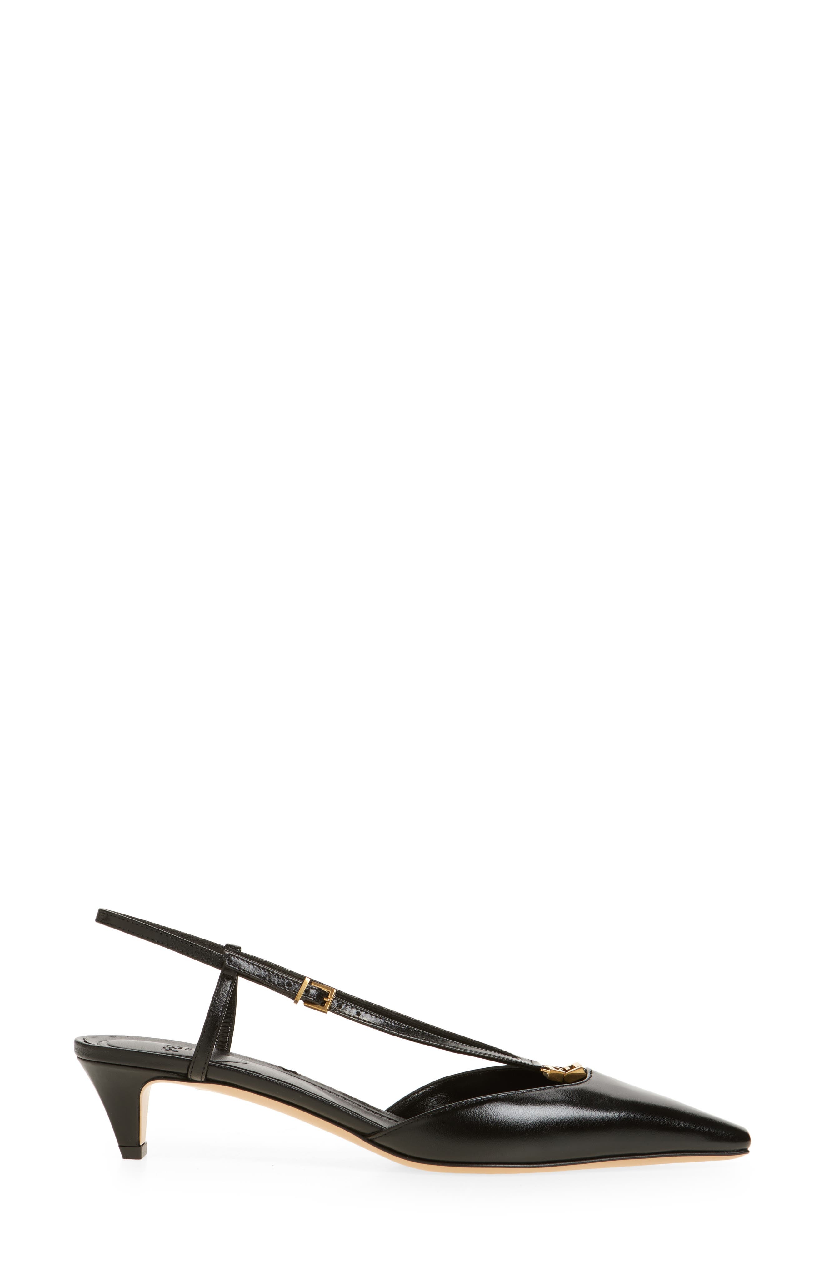 Fendi Fold Kitten Heel Slingback Pump in Nero at Nordstrom - 3