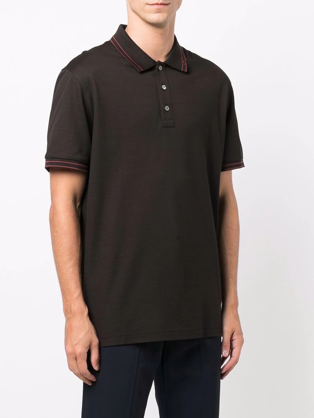 Gancini-print polo shirt - 3