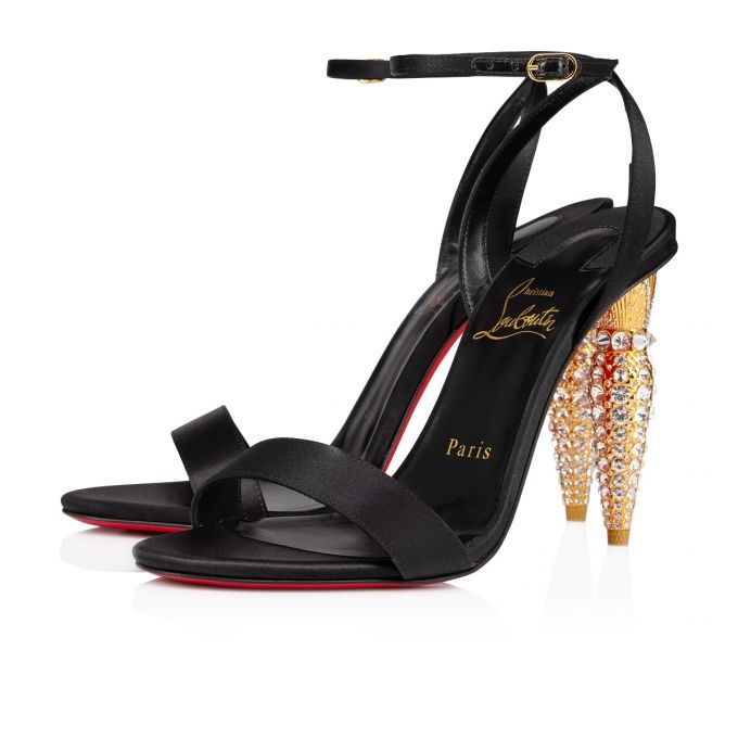 Christian Louboutin Lipstrass Queen BLACK/LIN BK/GOLD CRY