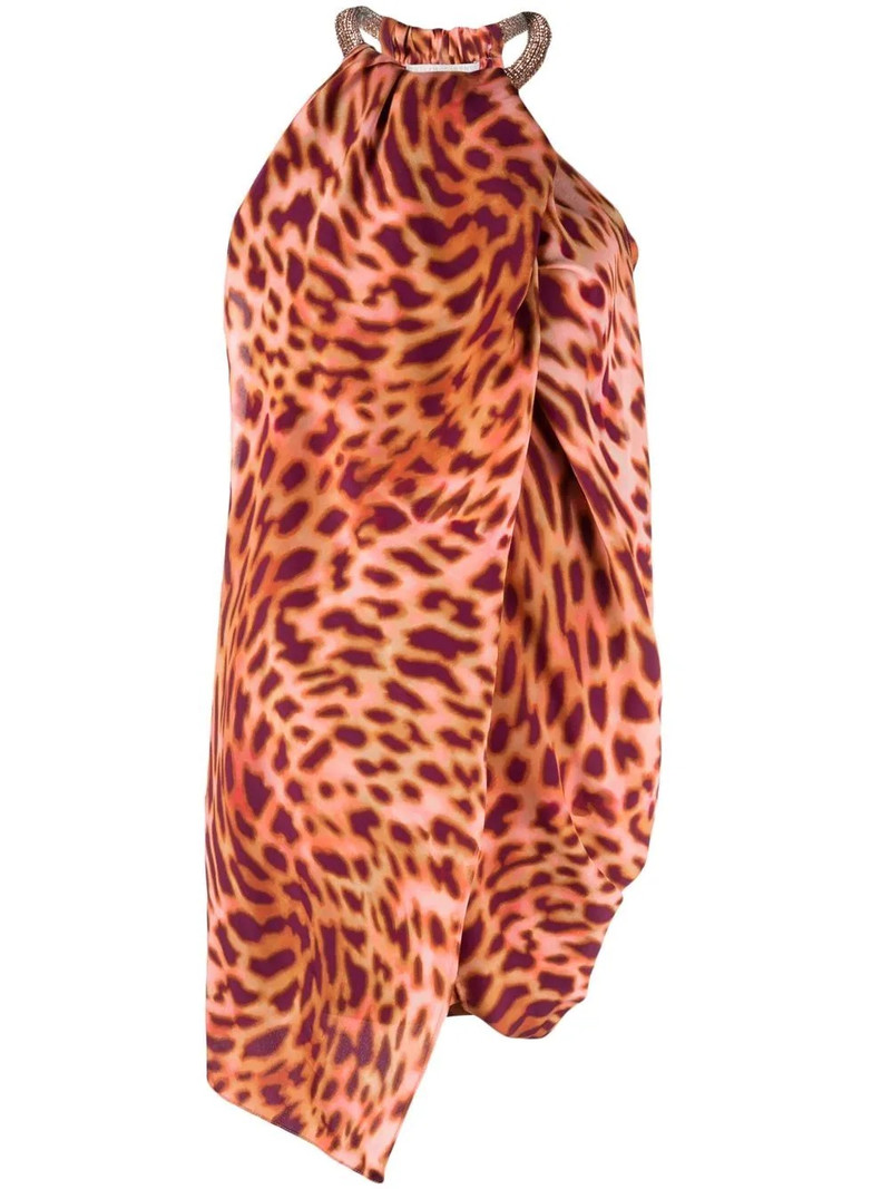 leopard-print halterneck top 1