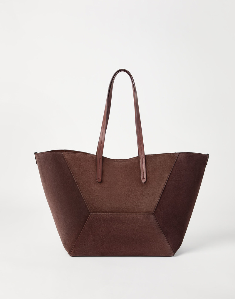 Brunello Cucinelli BC Duo bag in suede with monili outlook