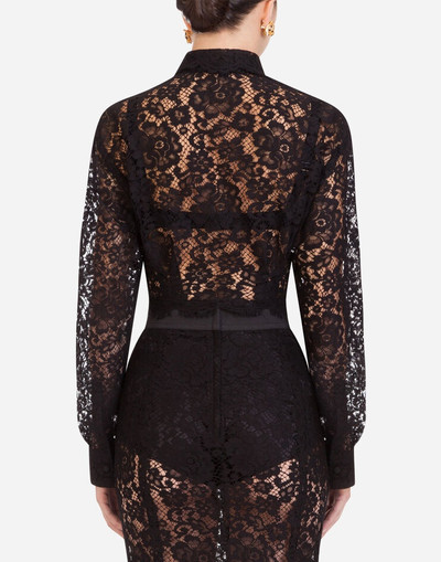 Dolce & Gabbana Short lace shirt with bow outlook