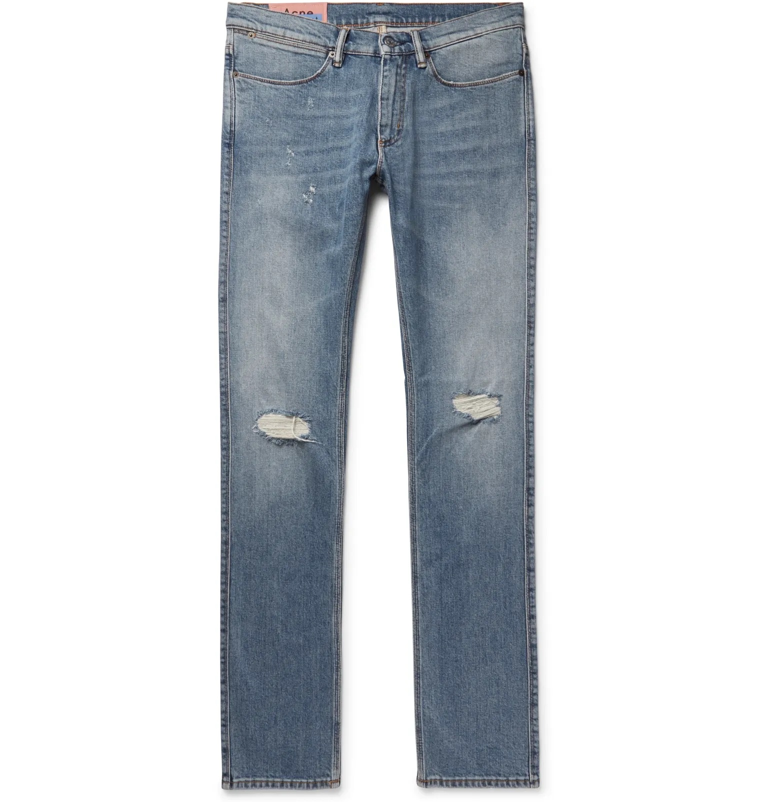 Max Slim-Fit Distressed Denim Jeans - 1