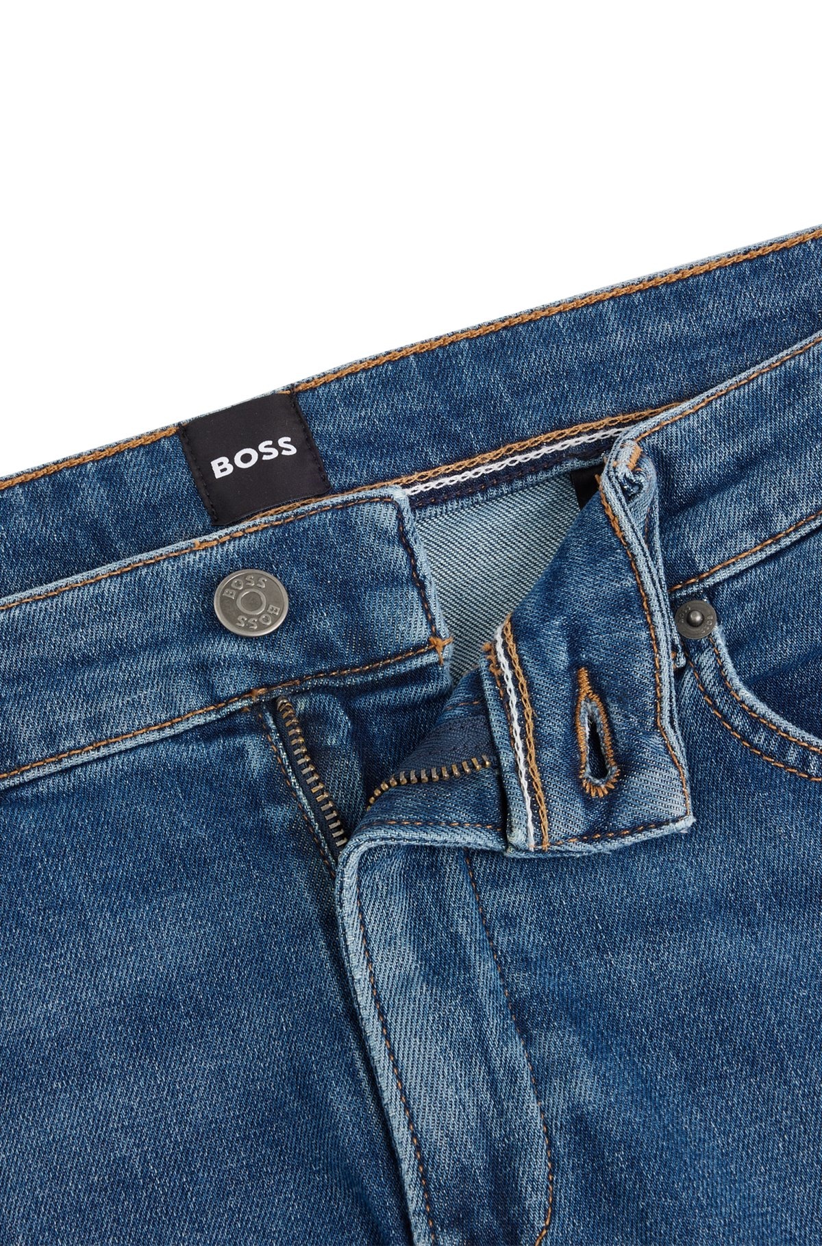 SLIM-FIT JEANS IN BLUE COMFORT-STRETCH DENIM - 6