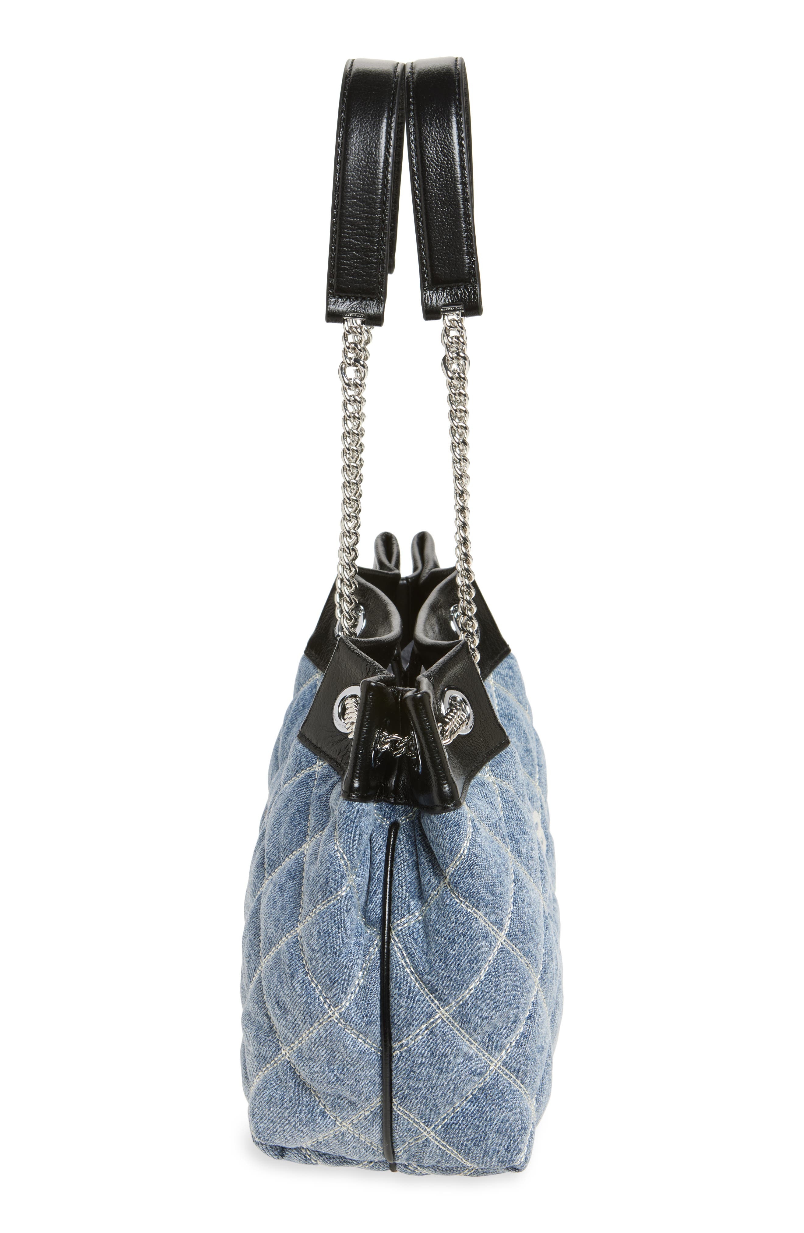 Marc Jacobs The Quilted Denim Chain Sack Bag in Light Wash Indigo at Nordstrom - 5