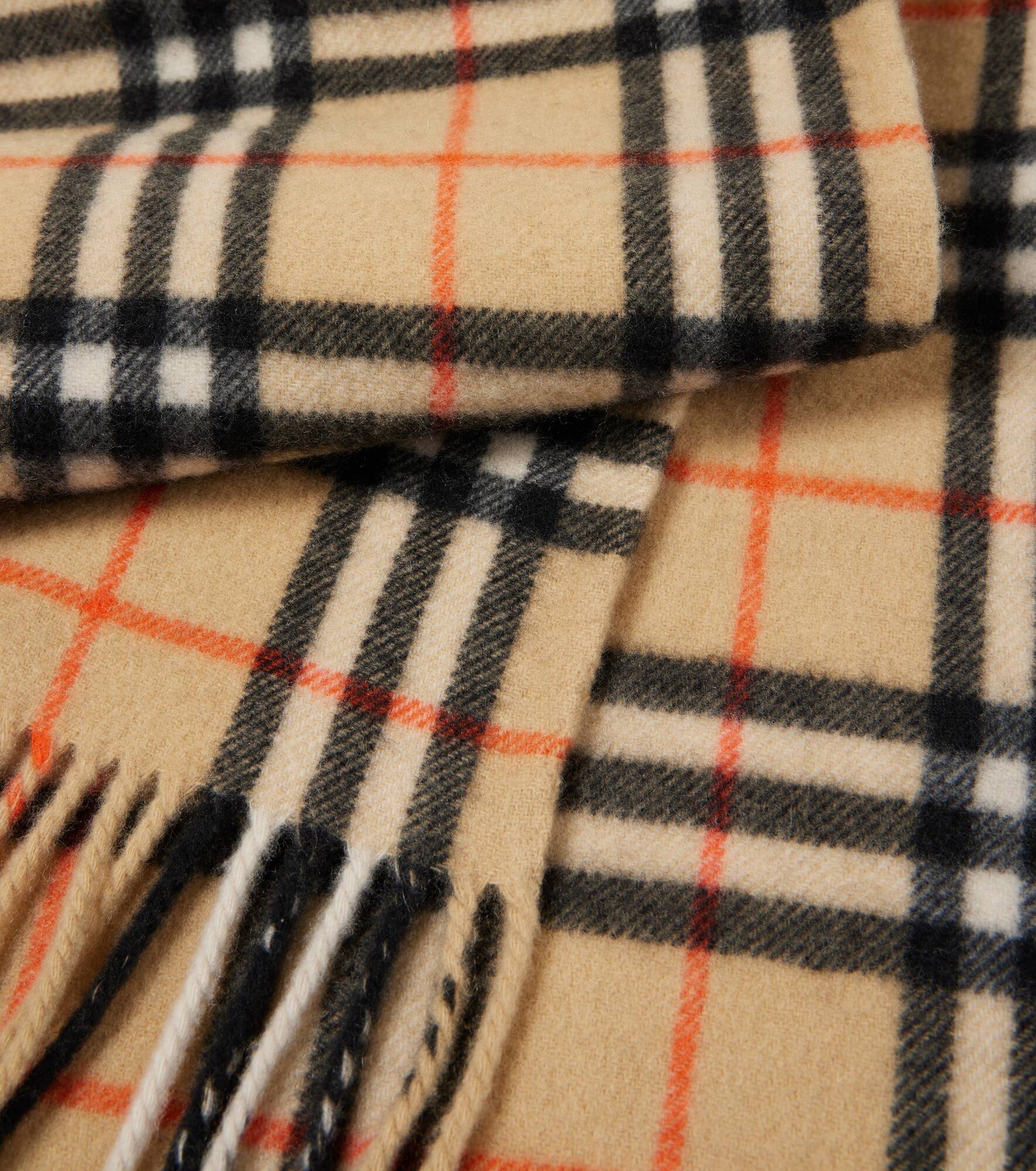 Burberry Check cashmere hooded scarf - 4