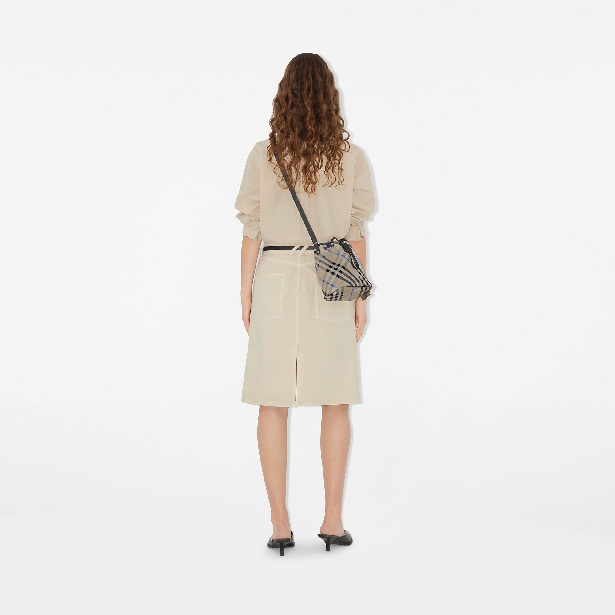 Mini Check Bucket Bag - 3