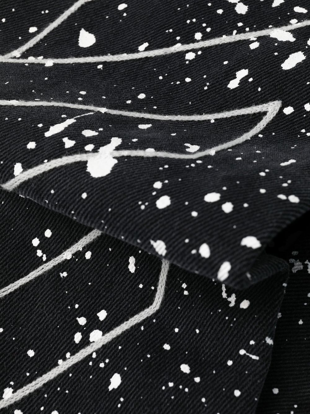 Diag-stripe paint-splatter skinny jeans - 7