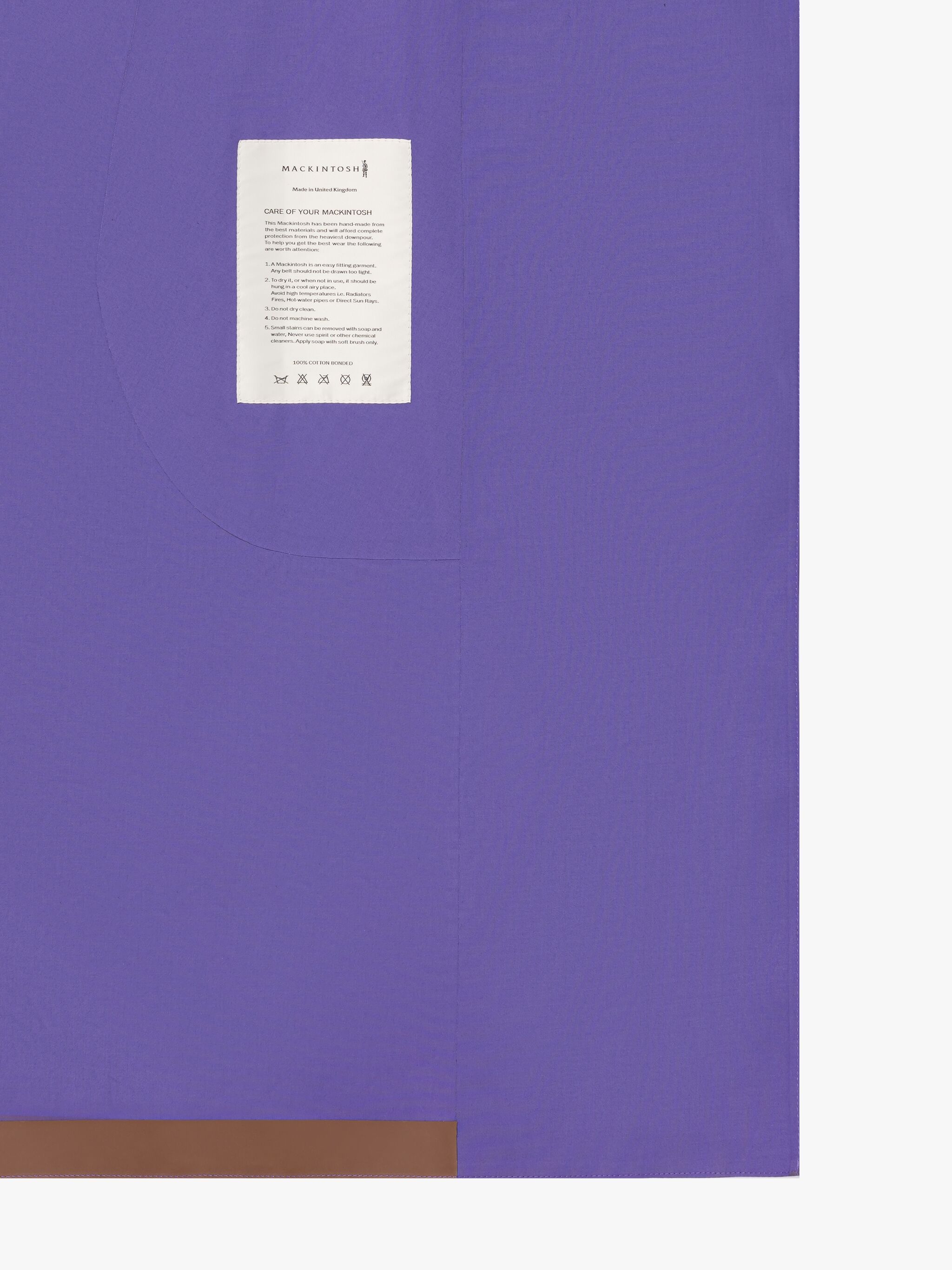 KINTORE PURPLE BONDED COTTON TRENCH COAT - 6