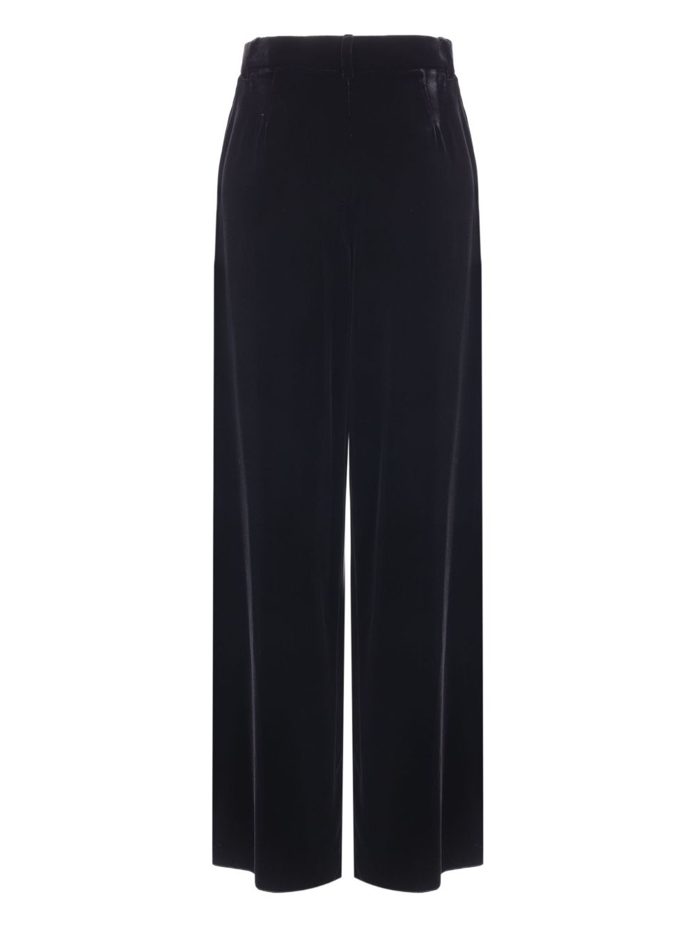 velvet straight trousers - 2
