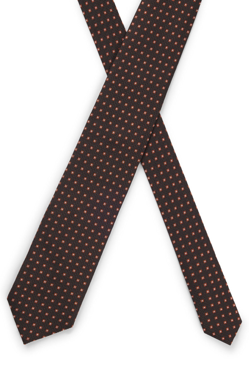 PATTERNED TIE IN PURE SILK JACQUARD 4