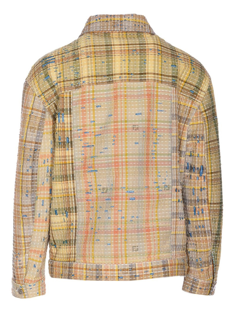 FENDI Patchwork denim jacket outlook