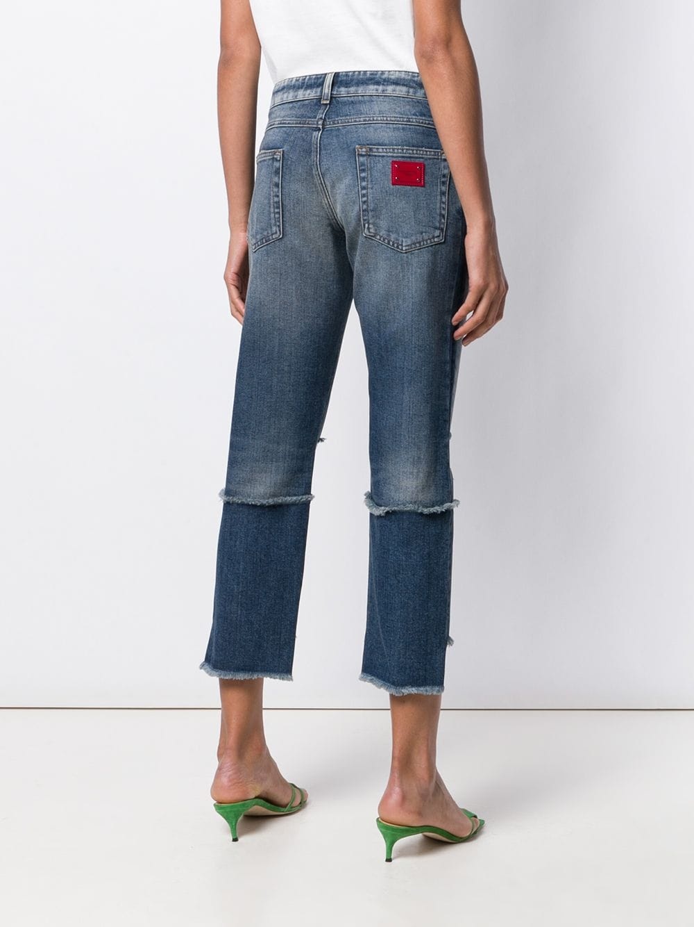 distressed  straight-leg jeans - 4