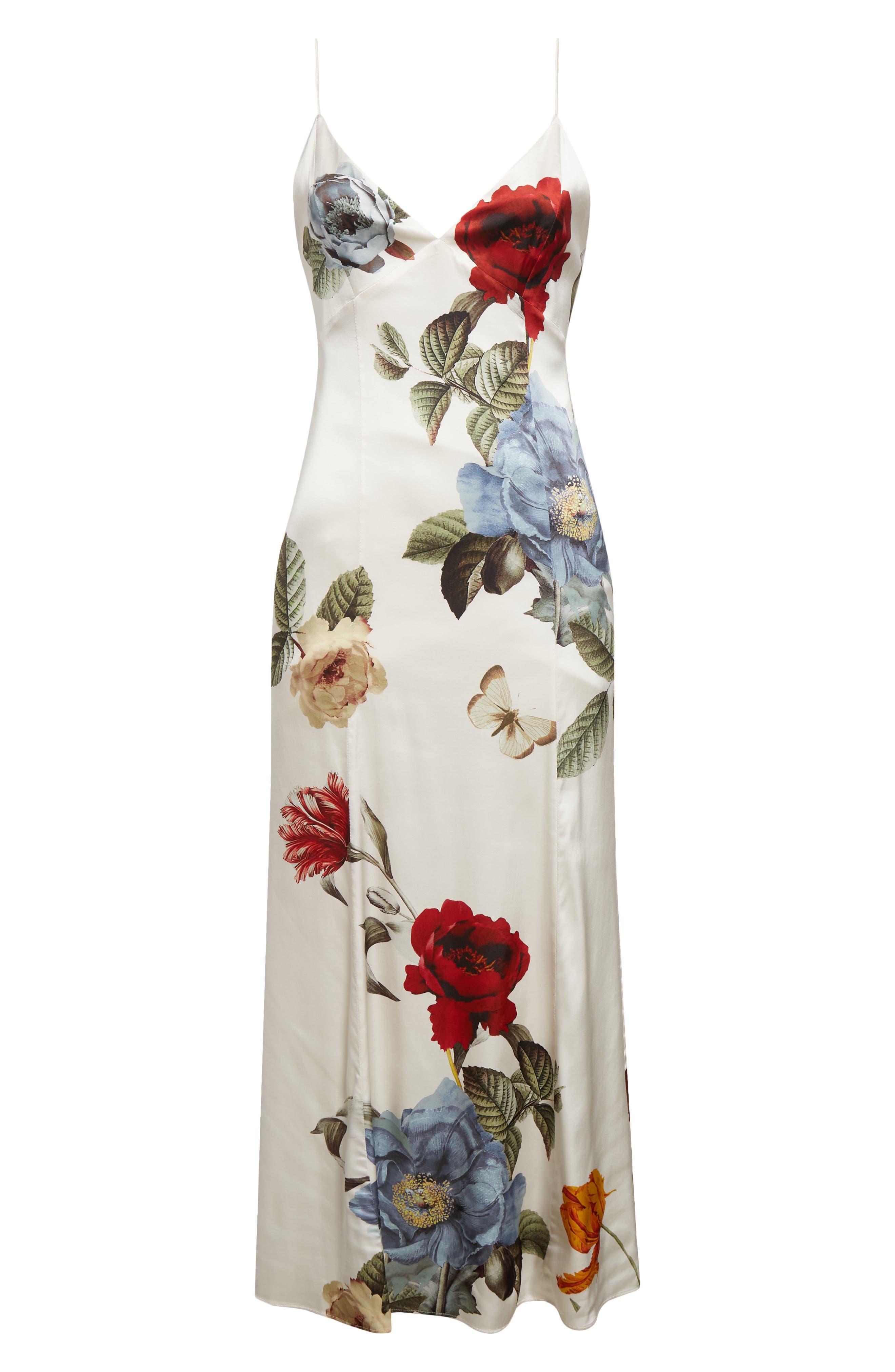 Alice + Olivia Julietta Floral Satin Slipdress in Provence Floral at Nordstrom - 5