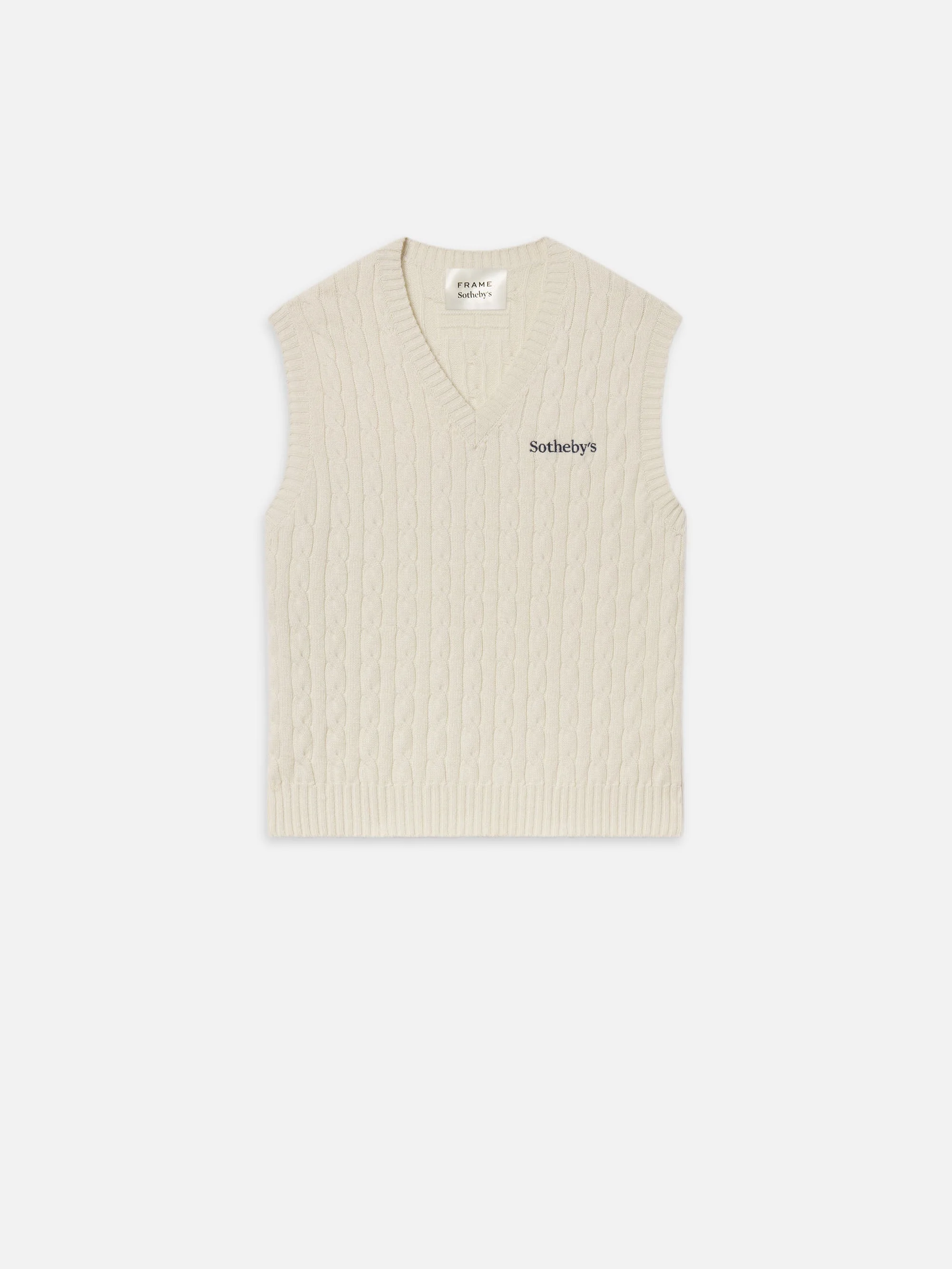 Sotheby's Unisex Cable Sweater Vest - 1
