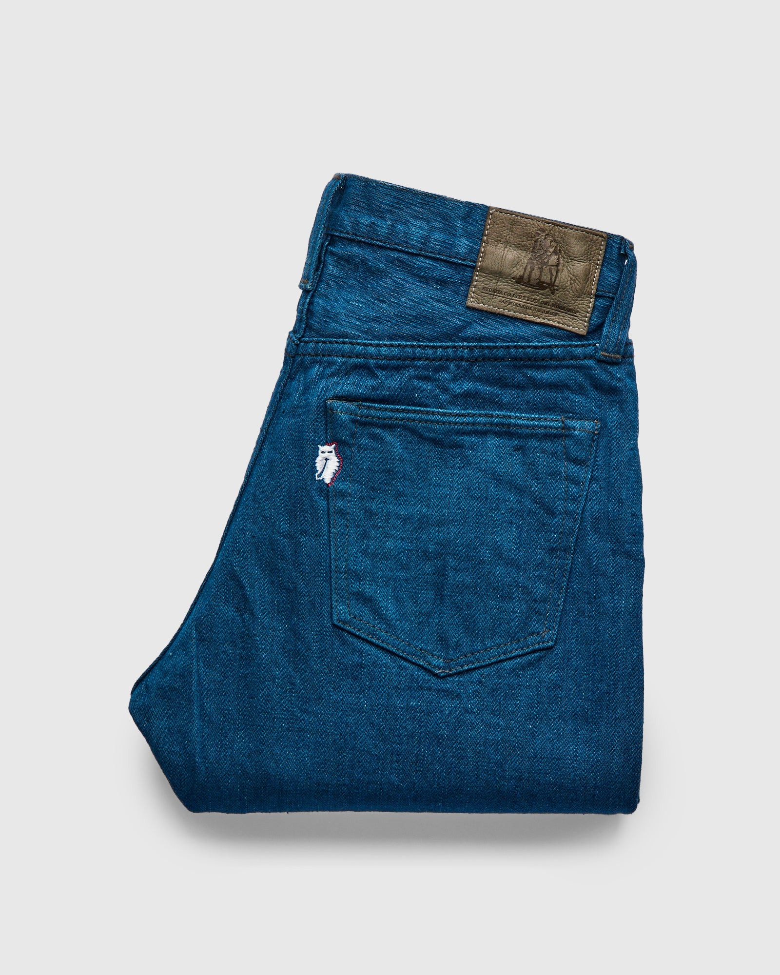 PBO-002-019 "Asagi" 16.5oz Rinsed Selvedge Denim - Relaxed Tapered Fit - 2